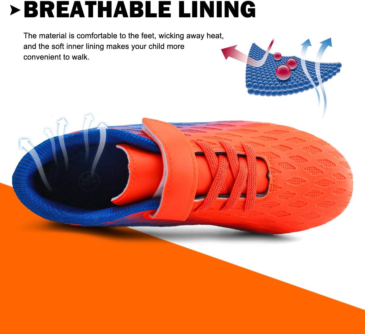 Detalle de Brooman Kids Firm Ground Soccer Cleats: Practical Choice for Young Players
