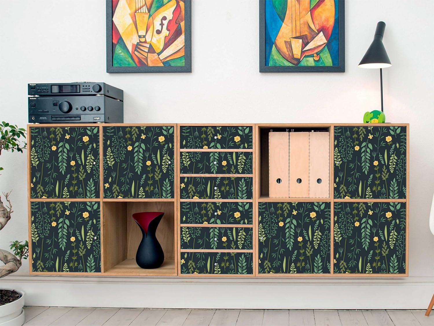 Thumbnail 2 de Fiula selbstklebende Möbelfolie / Tapete mit Blätter- Blumenmotiv 41 cm x 3 m (vinyl, wasserfest)