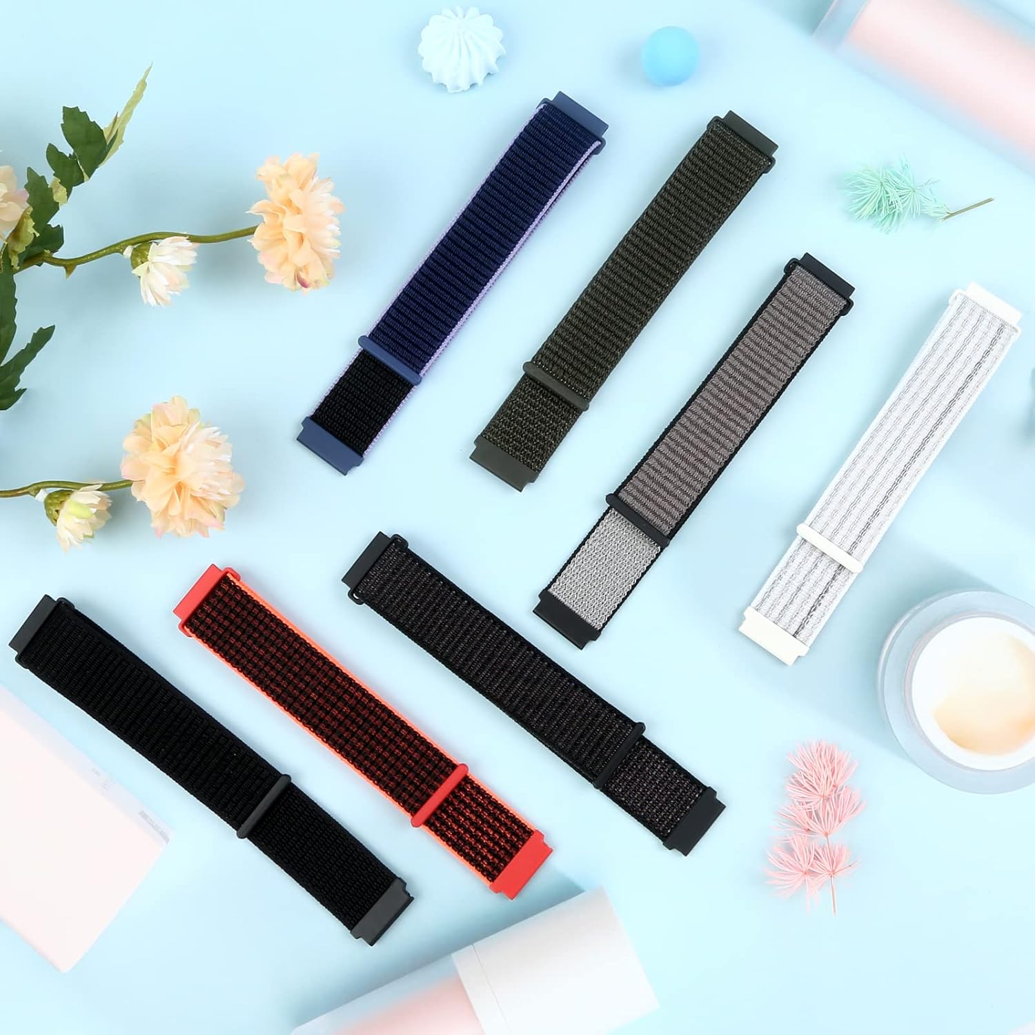 Thumbnail 4 de Vodtian 20 mm Nylonarmband – kompatibel mit Galaxy Watch 7/6/5/4, FE, Pro, Classic-Varianten und Garmin Vivoactive
