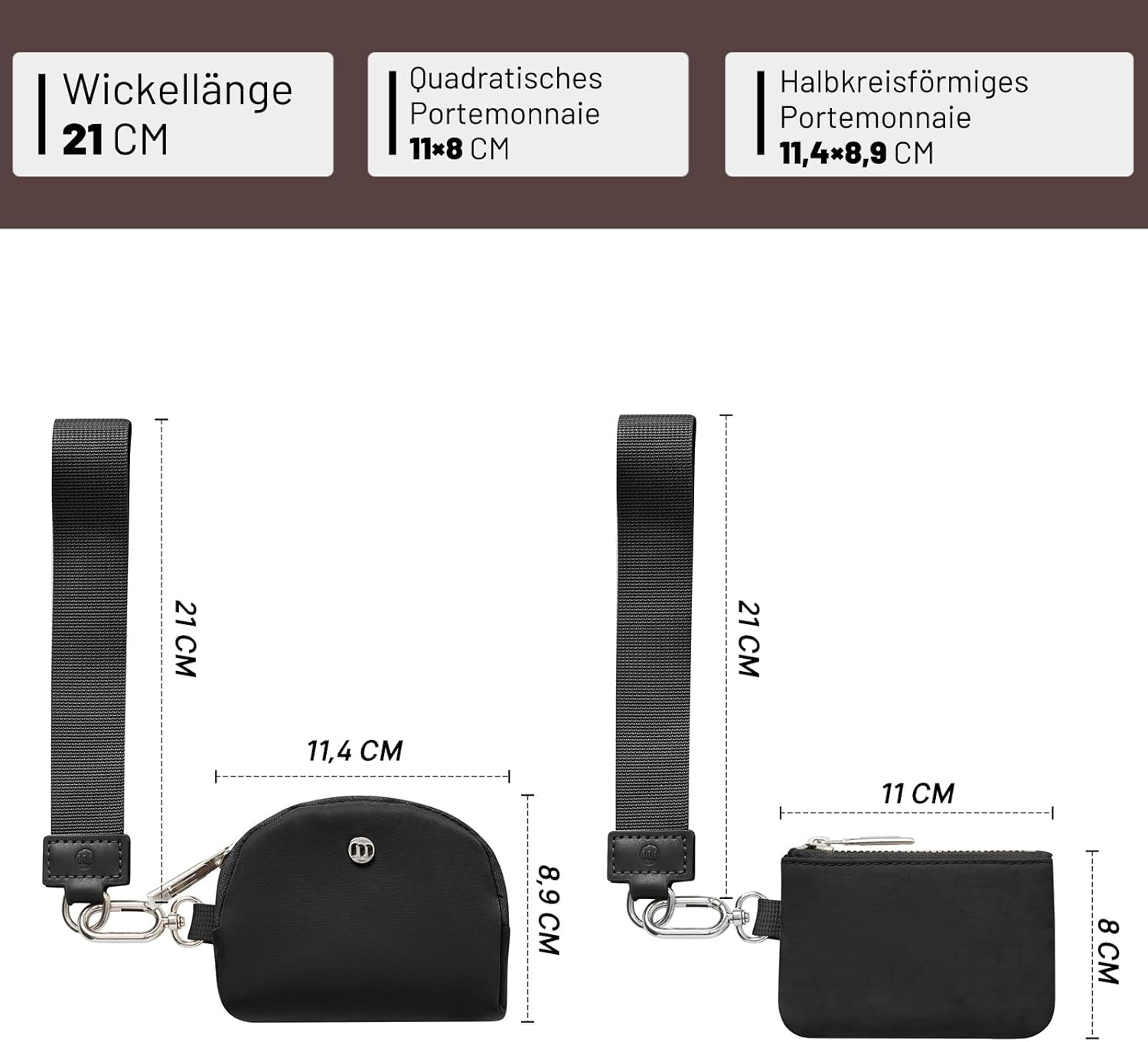 Thumbnail 2 de AOTM Mini Kleingeldbörse mit Armband – Doppeltes Täschchen, tragbar und wasserdicht