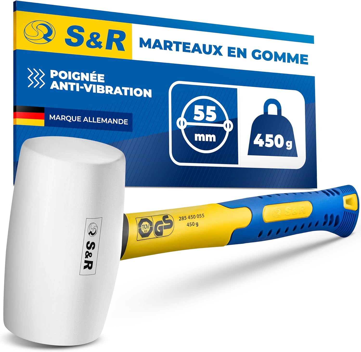 S&R Marteau Caoutchouc 450 g 🛠