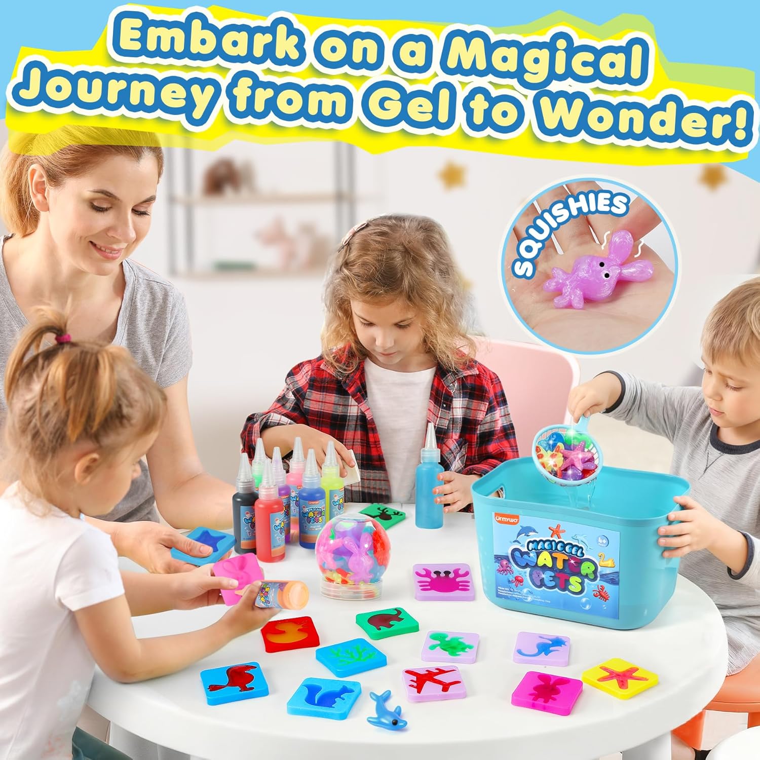 Thumbnail 5 de URMYWO Magic Water Elf Toy Kit – DIY 3D Magic Gel Pet Set with 20 gels & 24 moulds