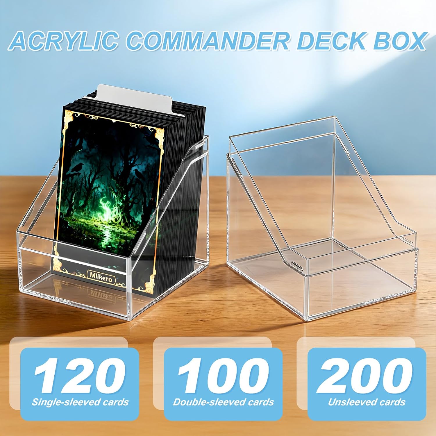Detalle de Mlikero Card Deck Cases 100+ Card Storage Box