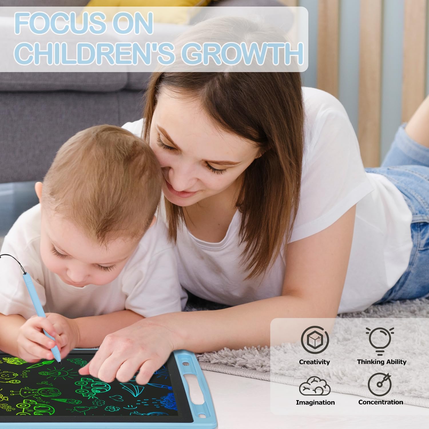 Detalle 2 de Pizarra Mágica Infantil Vistoso 12" Tablet LCD Borrable