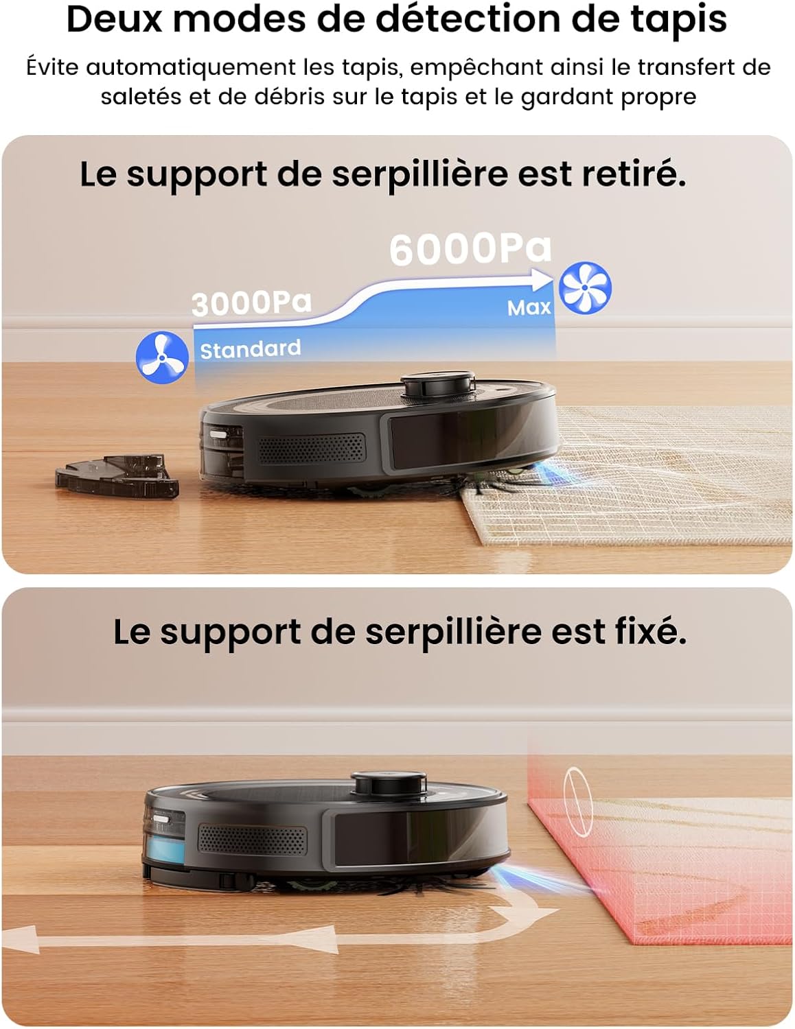 Thumbnail 5 de Lefant M2 Pro Robot Aspirateur Laveur 6000 Pa avec station d’autovandage et navigation laser dToF 3D