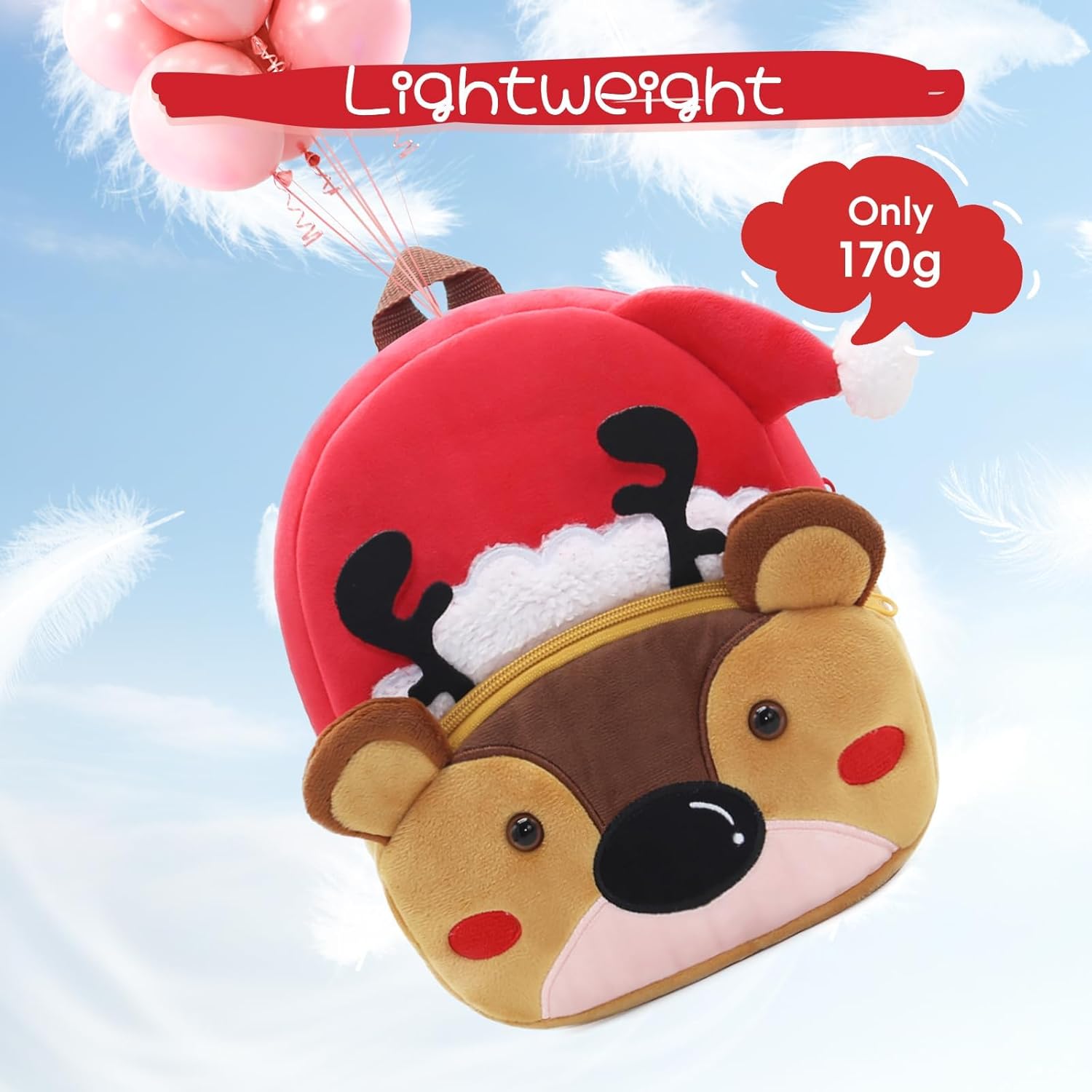 Thumbnail 1 de PROTAURI Sac à dos enfant 1-4 ans pour crèche (cerf skieur), léger et confortable