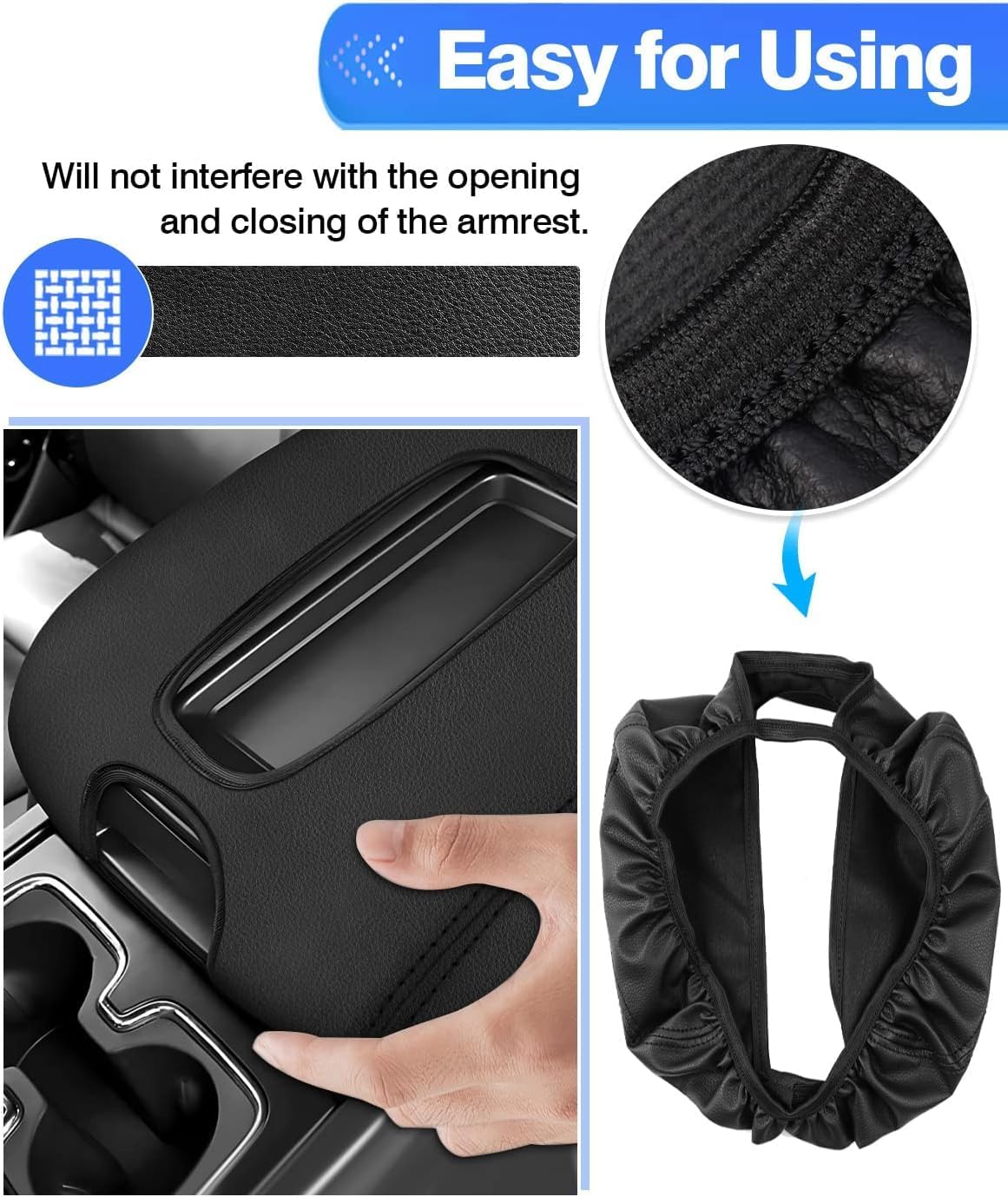 Thumbnail 4 de Autorder Center Console Cover for 2014-2018 Chevy Silverado / GMC Sierra (Bucket Seat Console) – Armrest Protector
