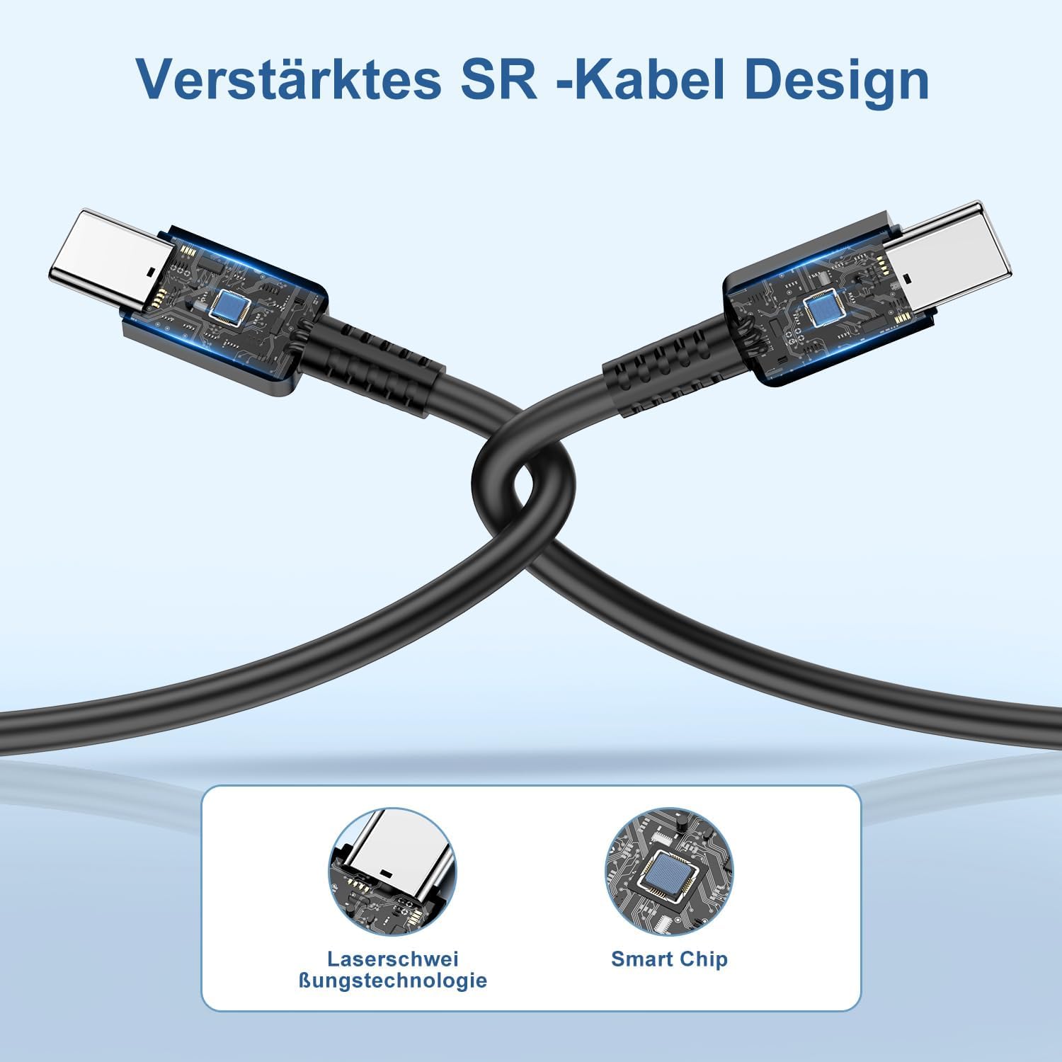 Thumbnail 3 de Chargeur USB-C 45W Samsung S26 – 2 ports, câbles 2 m & 3 m