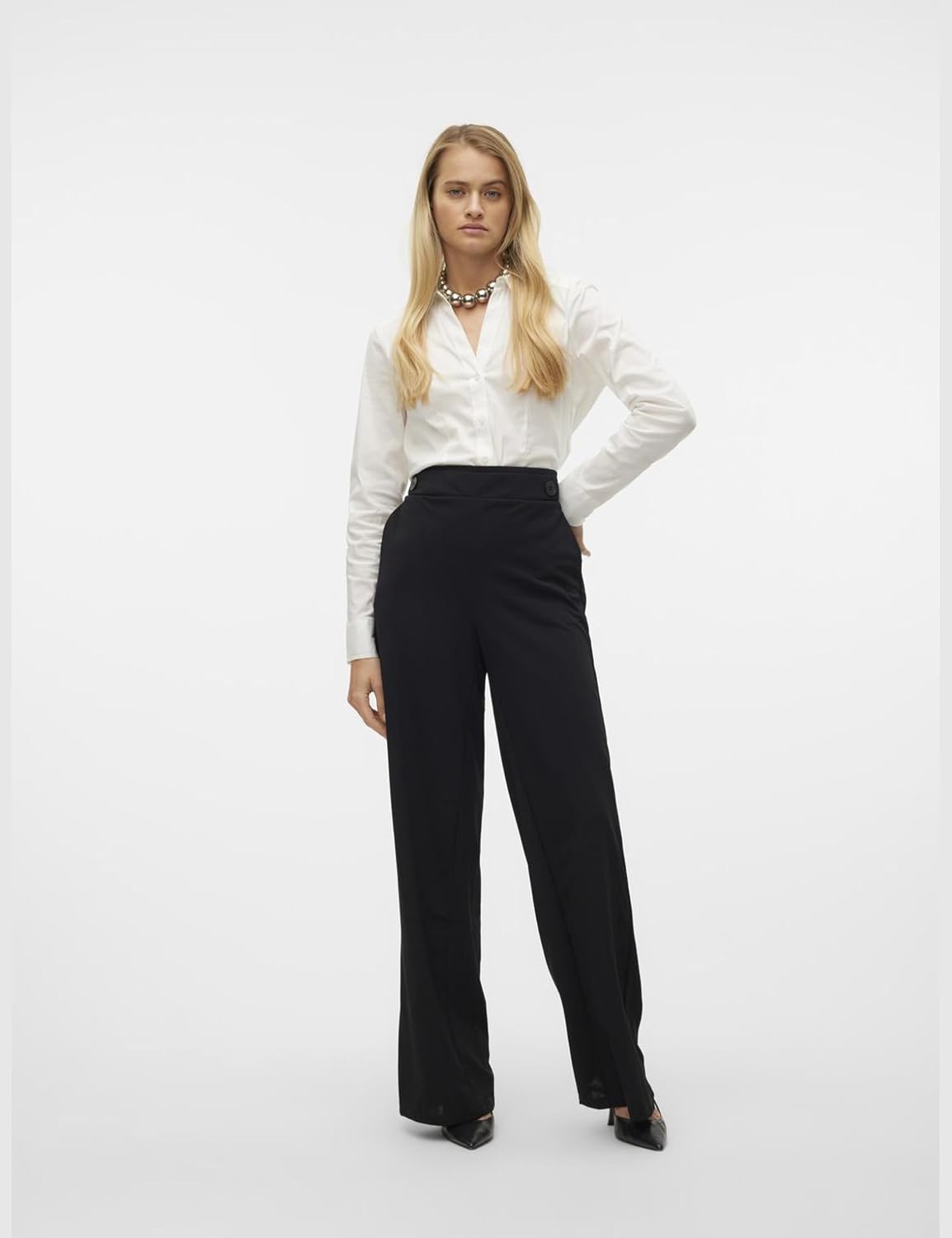 Detalle de VERO MODA Vmlivanaya HR Wide Leg Pant – Noos Pants