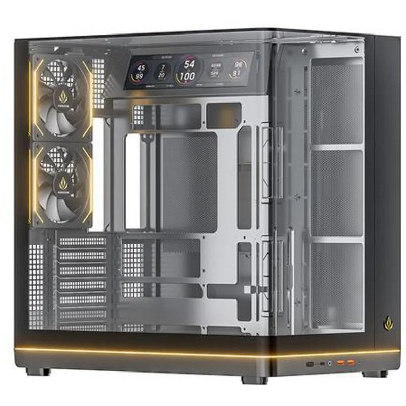 Detalle de Forgeon VISION LCD ARGB - Torre ATX con Panel LCD IPS de 9,16" y Cristal Curvo