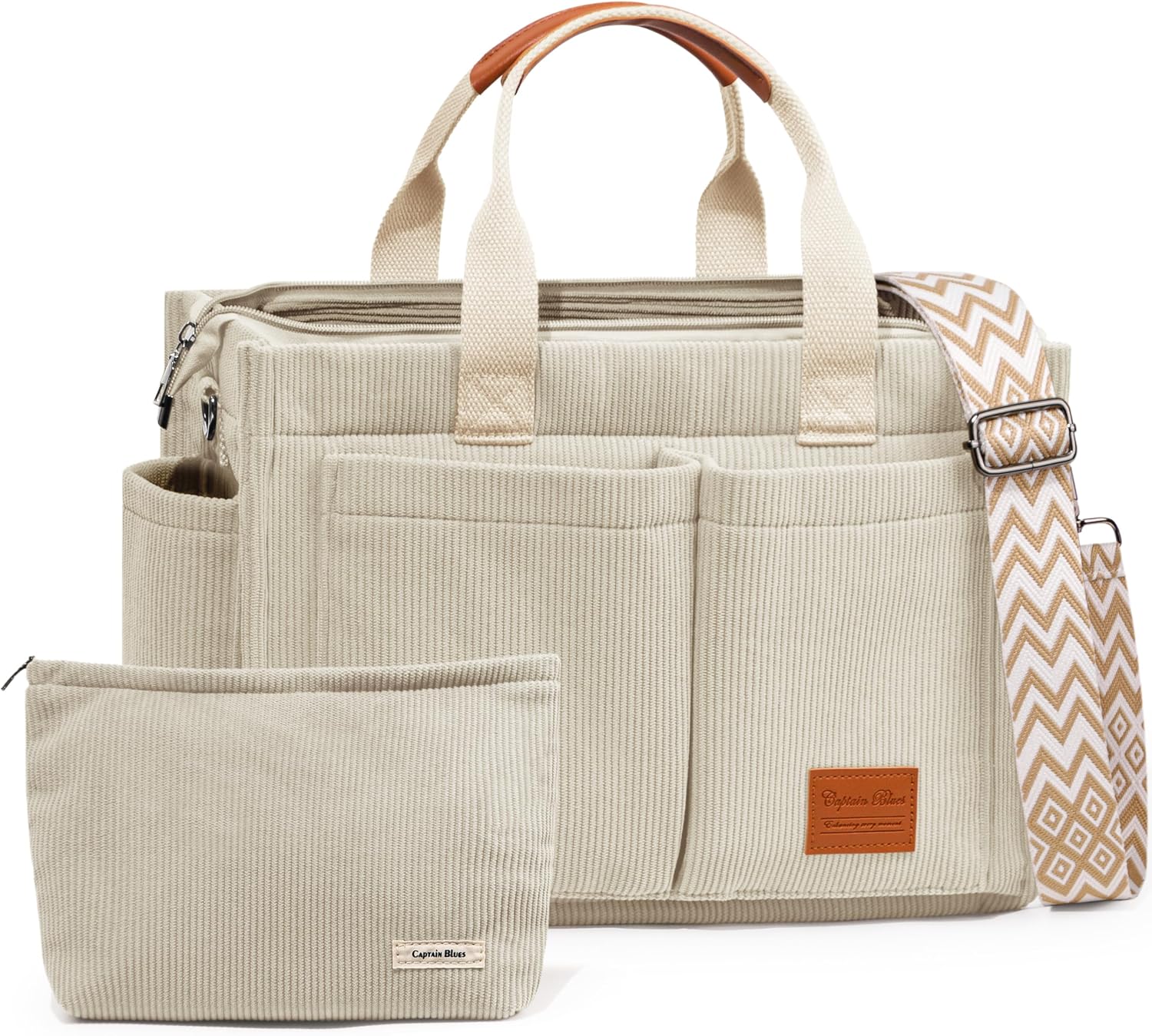 Thumbnail 6 de Captain Blues corduroy zip tote bag 15.6 inch