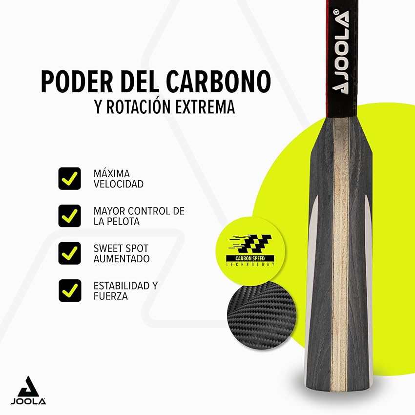 Thumbnail 1 de JOOLA 54206 Carbon X Pro - Raqueta de ping pong 🏓