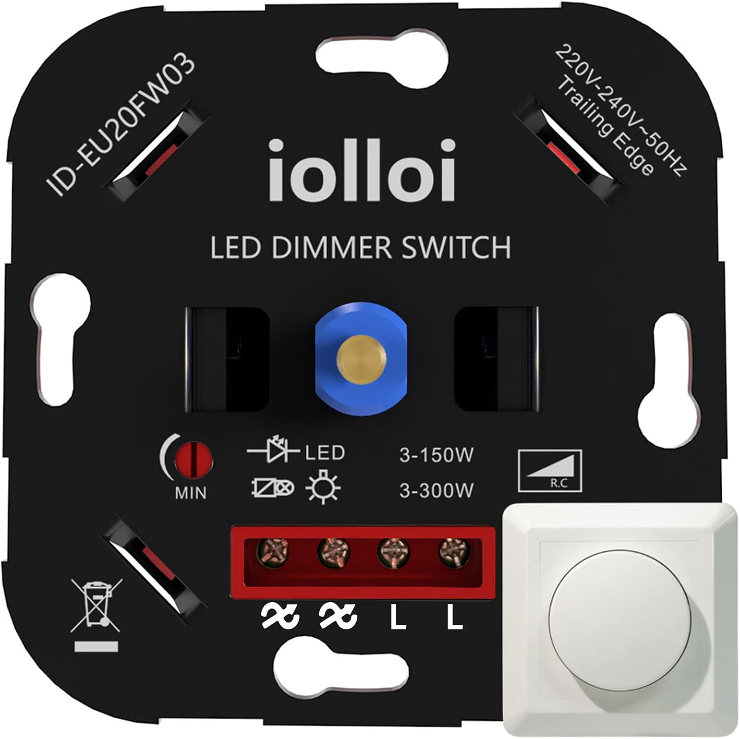 Detalle de iolloi LED Dimmer Schalter 3–150W für LEDs