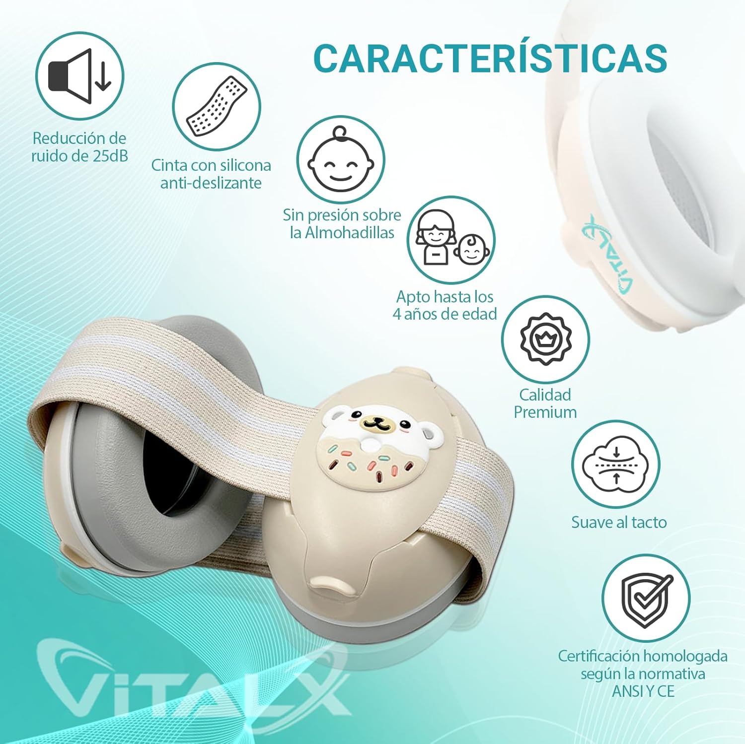 Thumbnail 1 de VITALX SUPER PACK Cascos antiruido 25 dB