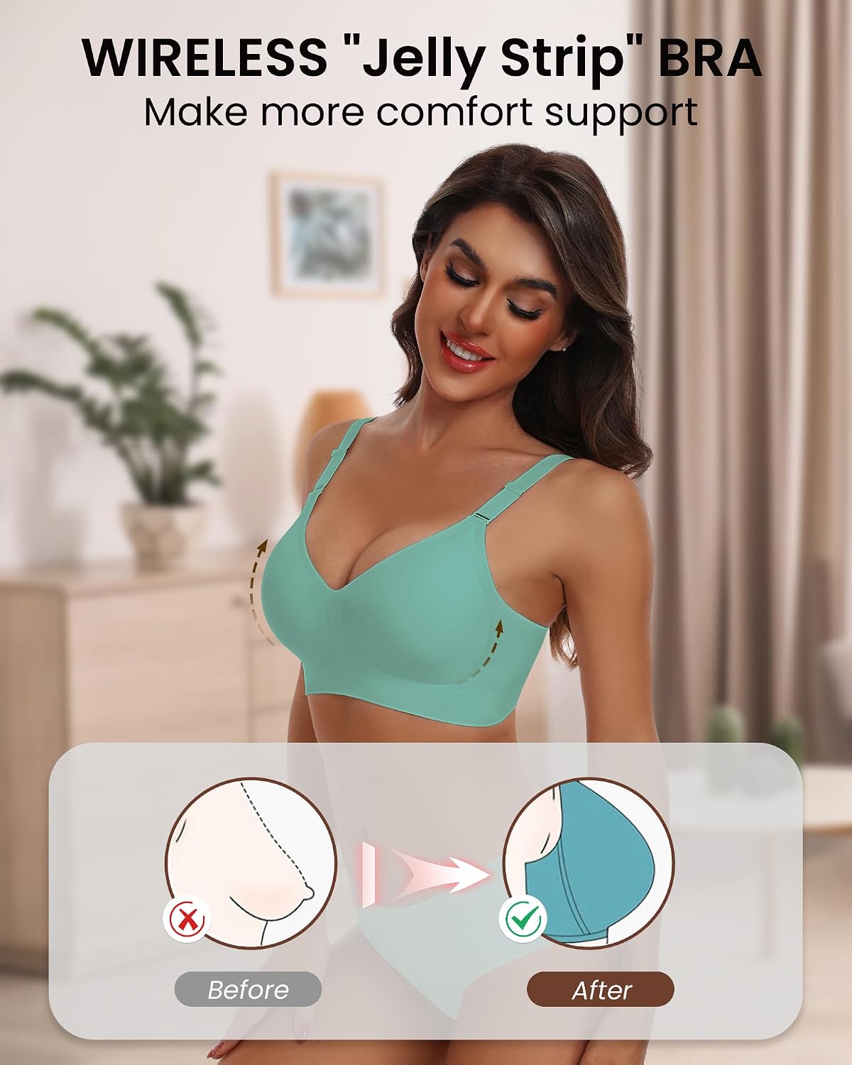 Detalle de HORISUN Comfortable Seamless Full Coverage Bra for Women