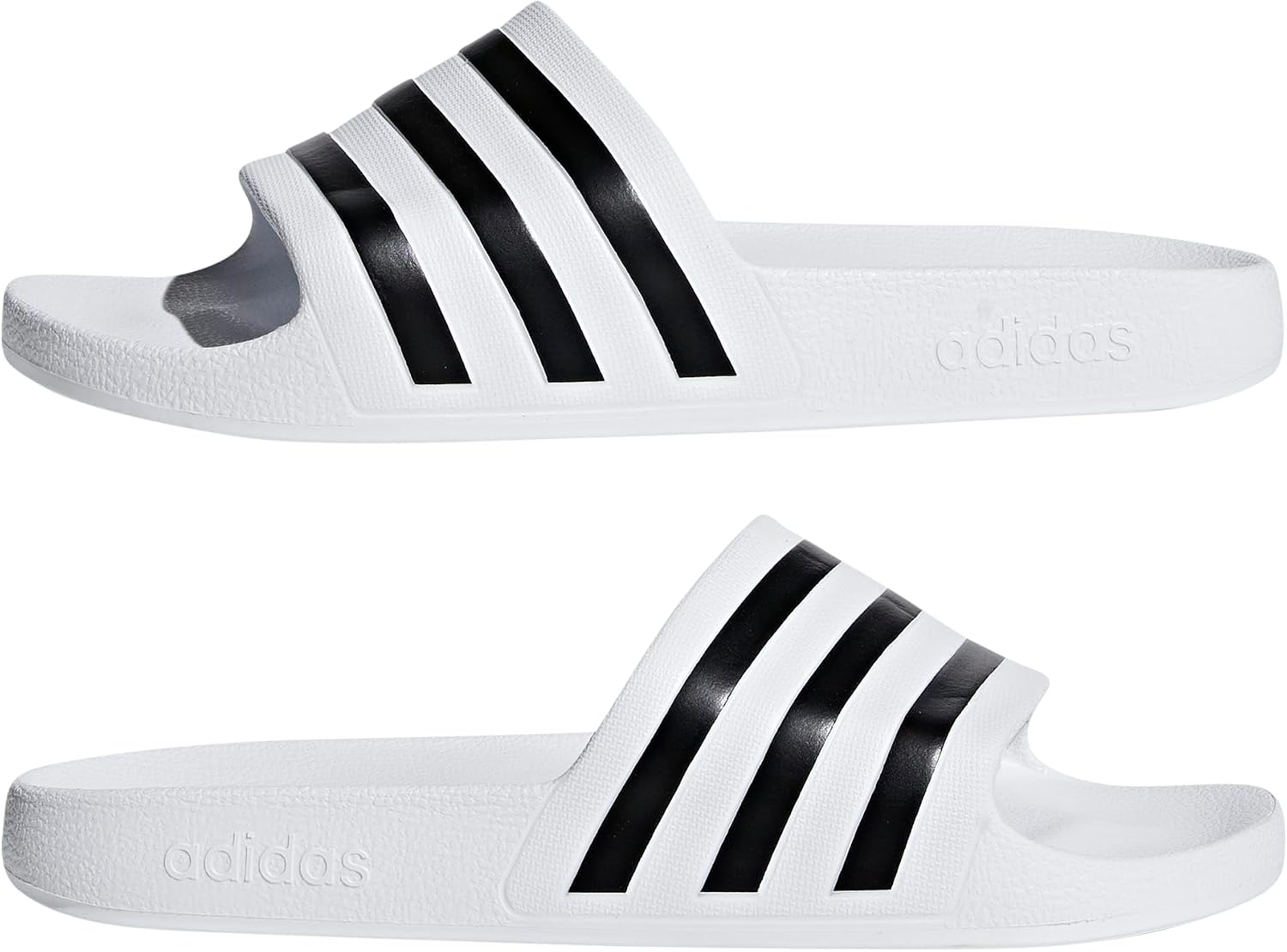 Detalle 2 de adidas Unisex Adilette Aqua Slides: Cloud White / Core Black / Cloud White, UK 5 / EU 38