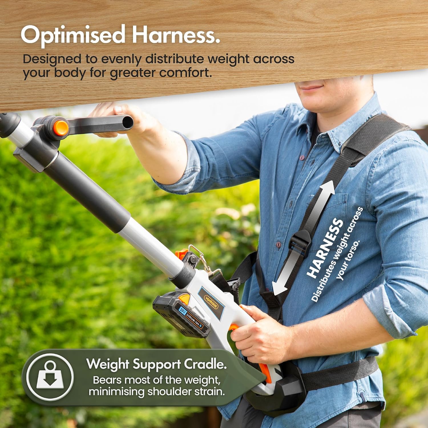 Thumbnail 1 de VonHaus Pole Hedge Trimmer Cordless 20V – X2 Batteries & Charger, G-Series