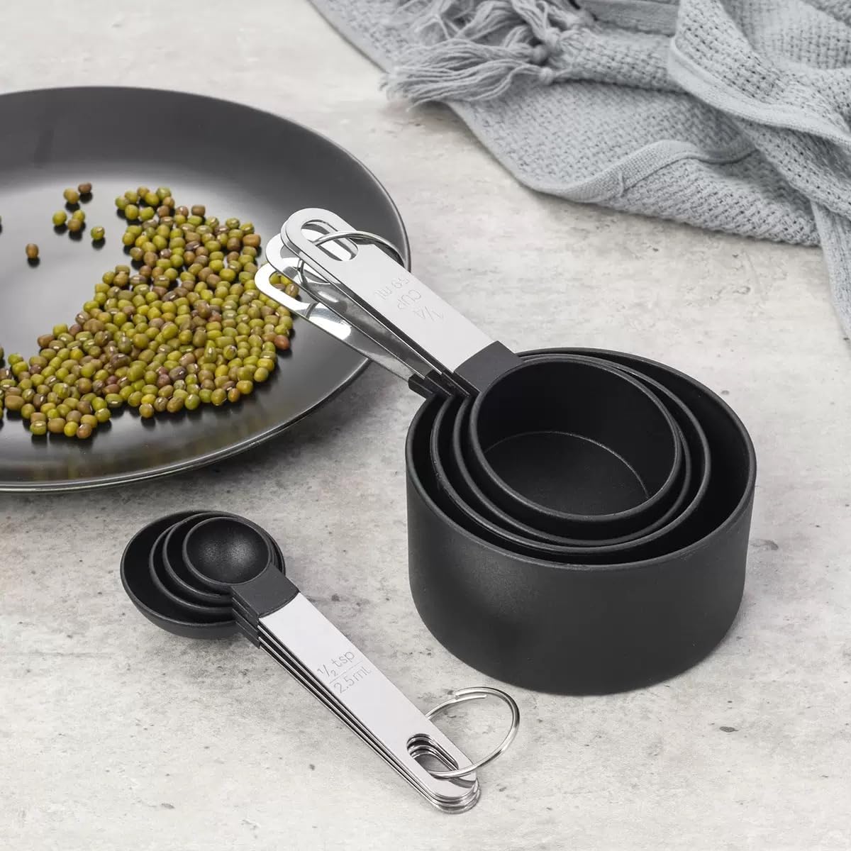 Detalle 1 de 8 Pcs Measuring Cups and Spoons Set