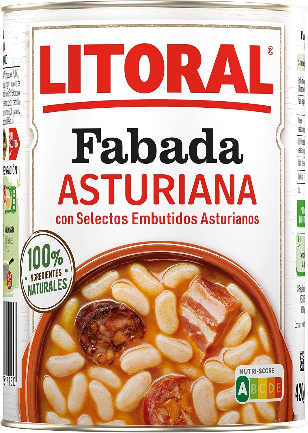 Thumbnail 4 de LITORAL Fabada Asturiana Sin Gluten 🍲 Pack 6x420 g