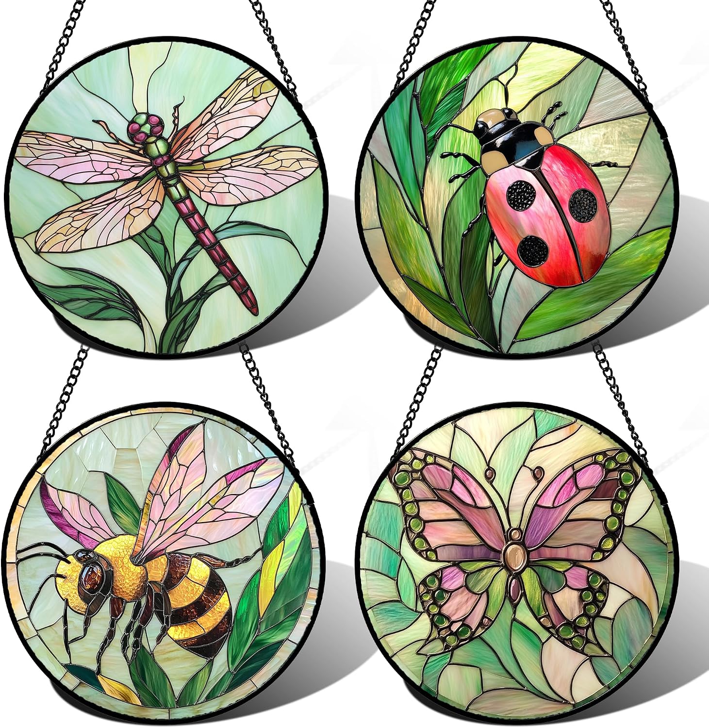 Detalle 2 de Stained Glass Owl Suncatcher 7.8-Inch