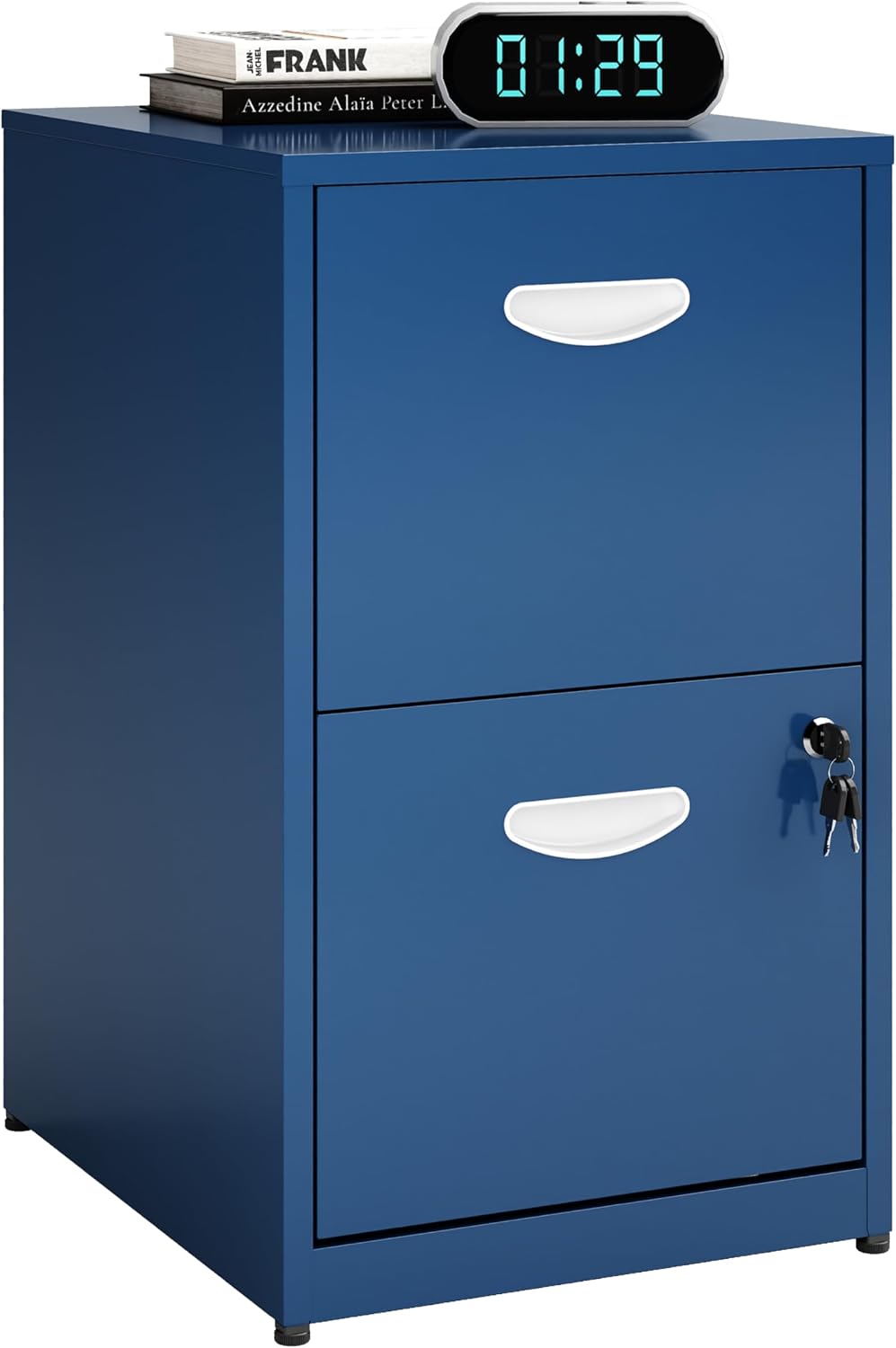 Detalle de Polup PP-ZKJJX-Blue-2F-FBM 2-Drawer Metal File Cabinet, Blue