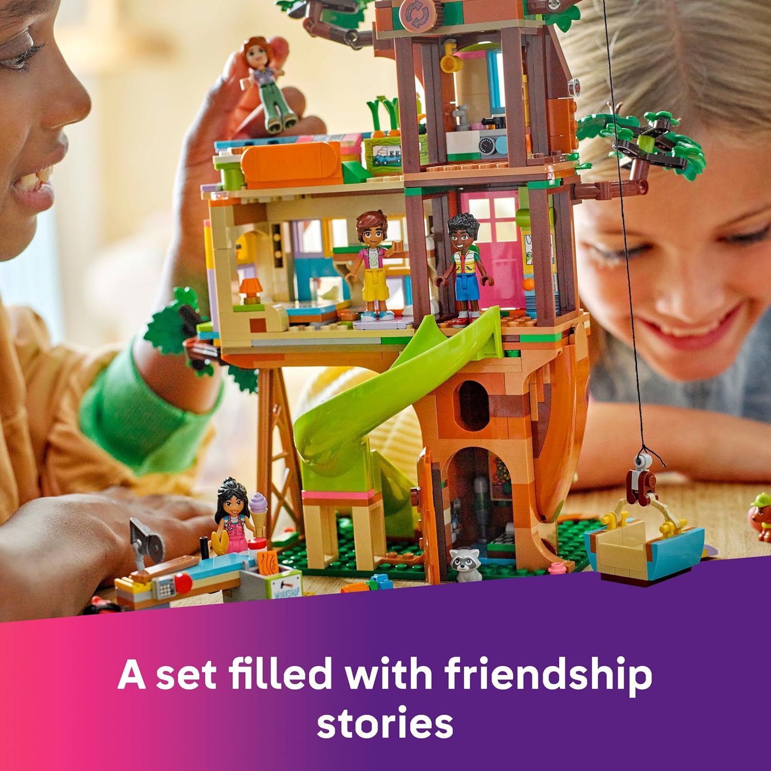 Thumbnail 6 de LEGO Friends Friendship Tree House Hangout (42652) with 2 Animal Figures, 4 Mini Dolls and Accessories