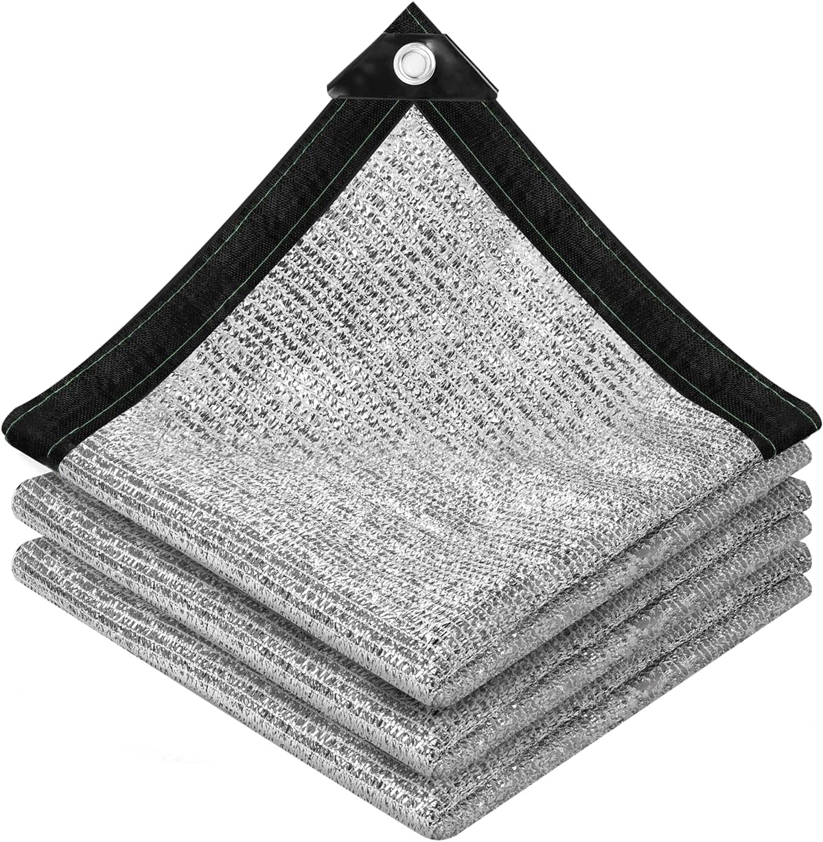 Detalle de vensovo aluminet 85% Reflective Shade Cloth, 6 x 12 ft HDPE with Grommets