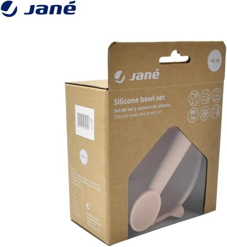 Thumbnail 6 de Jané Bol et Cuillère en Silicone avec Ventouse – Ensemble bébé rose, sans BPA et compatible micro-ondes