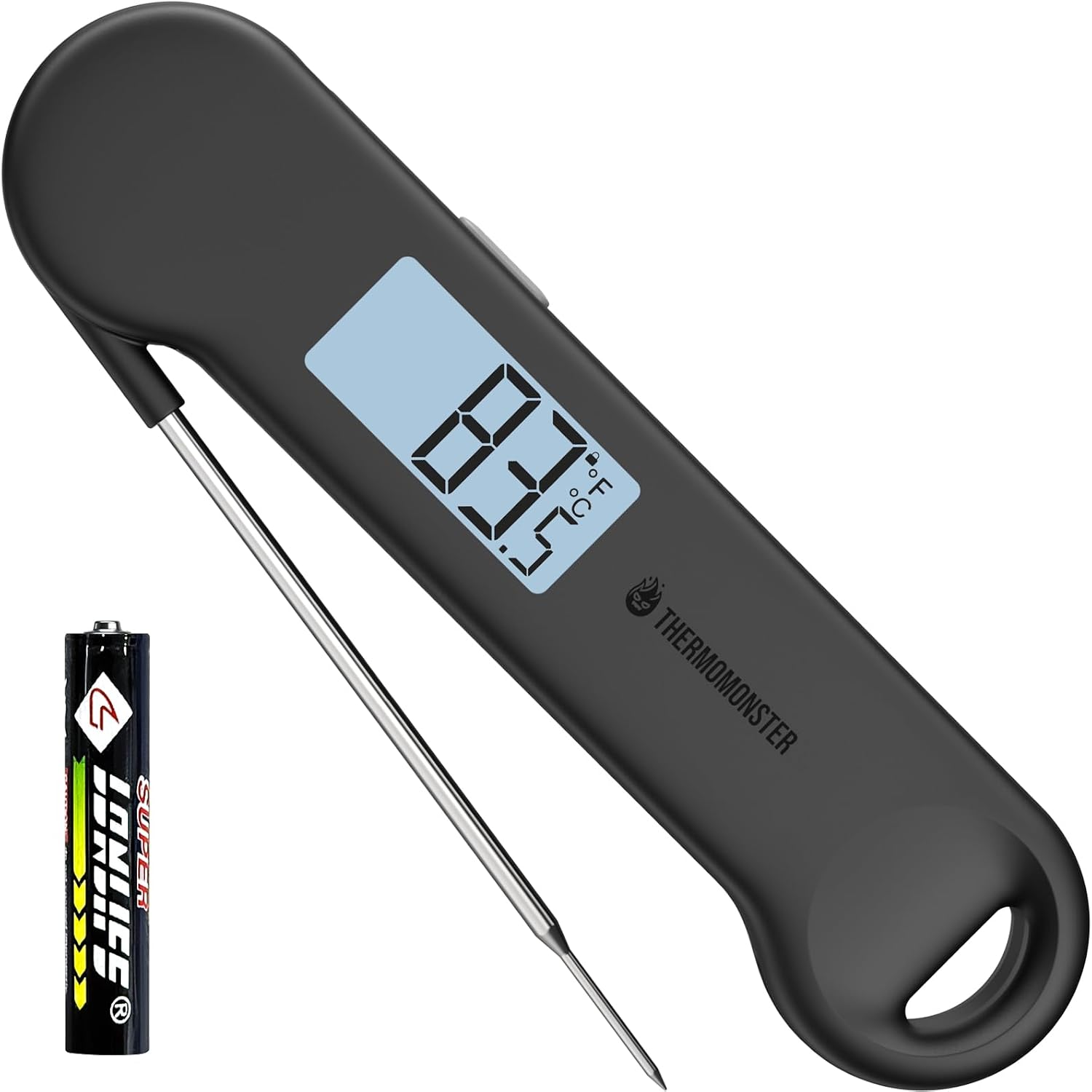 Imagen de ThermoMonster 0.5 Sec Instant Read Meat Thermometer – Black en OfertitasTOP