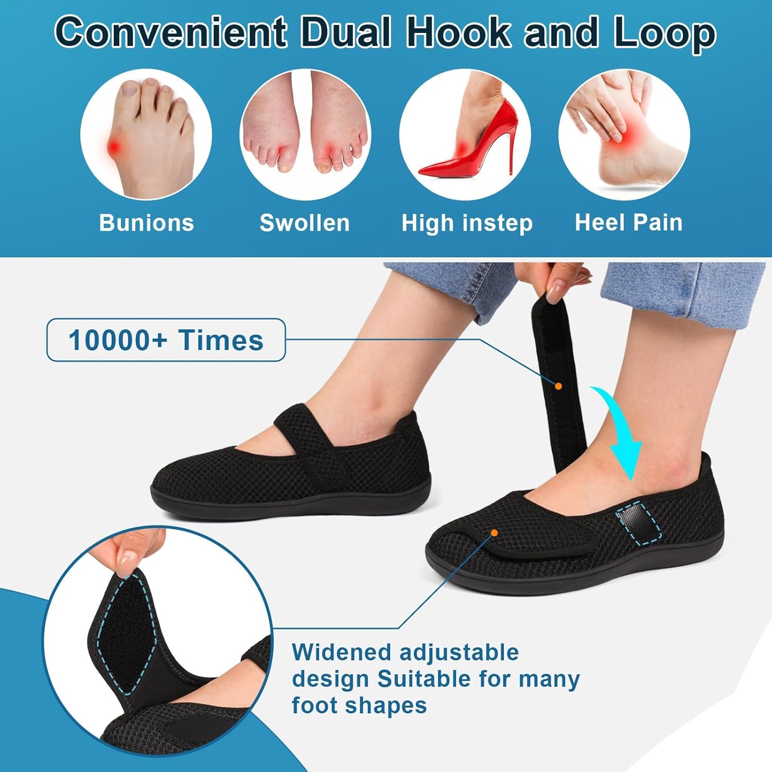 Thumbnail 1 de JOINFREE Womens Walking Shoes Wide Fit 10,000-test
