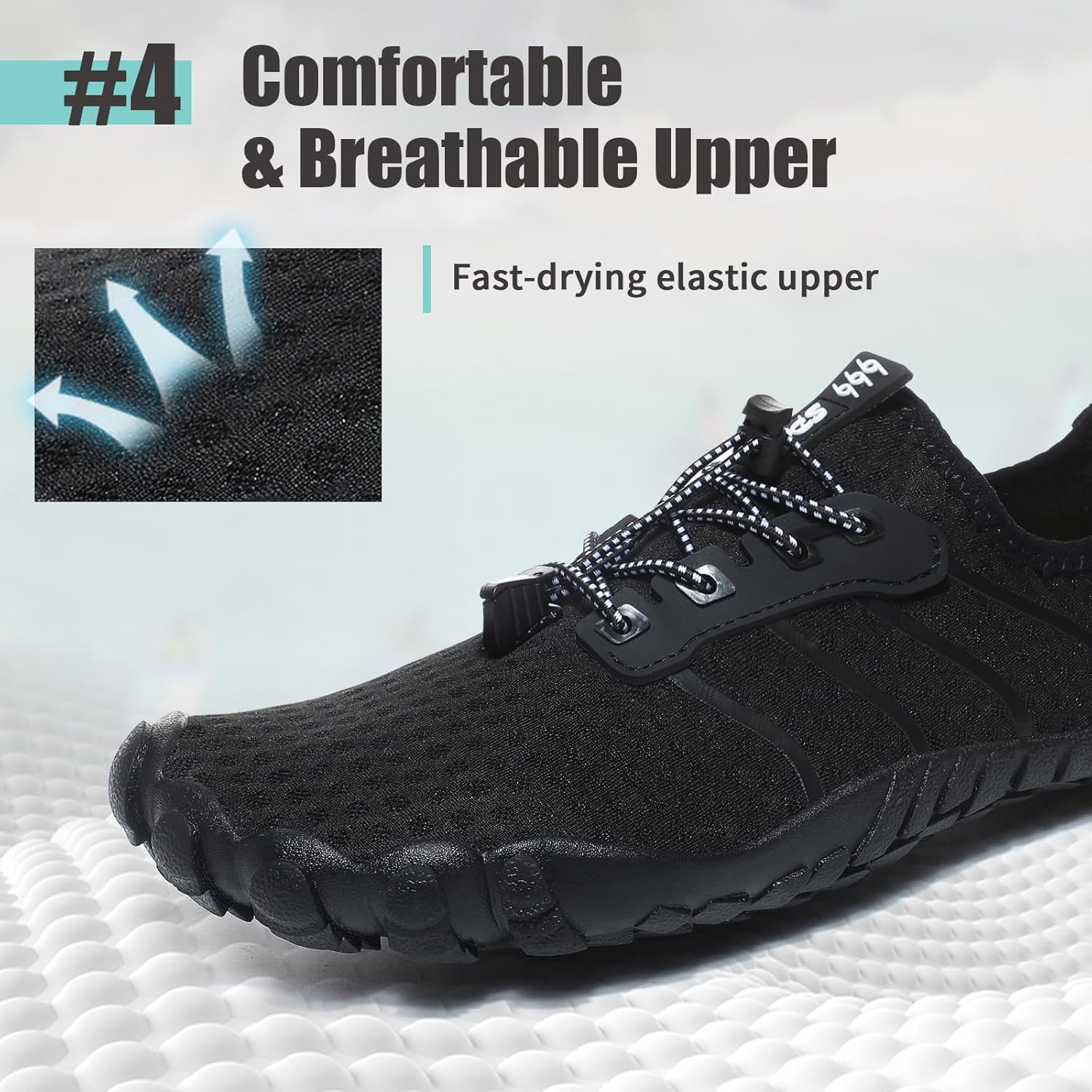 Detalle 2 de Water Shoes for Men, Women & Unisex: Quick-Drying Barefoot Style for Beach, Pool and More