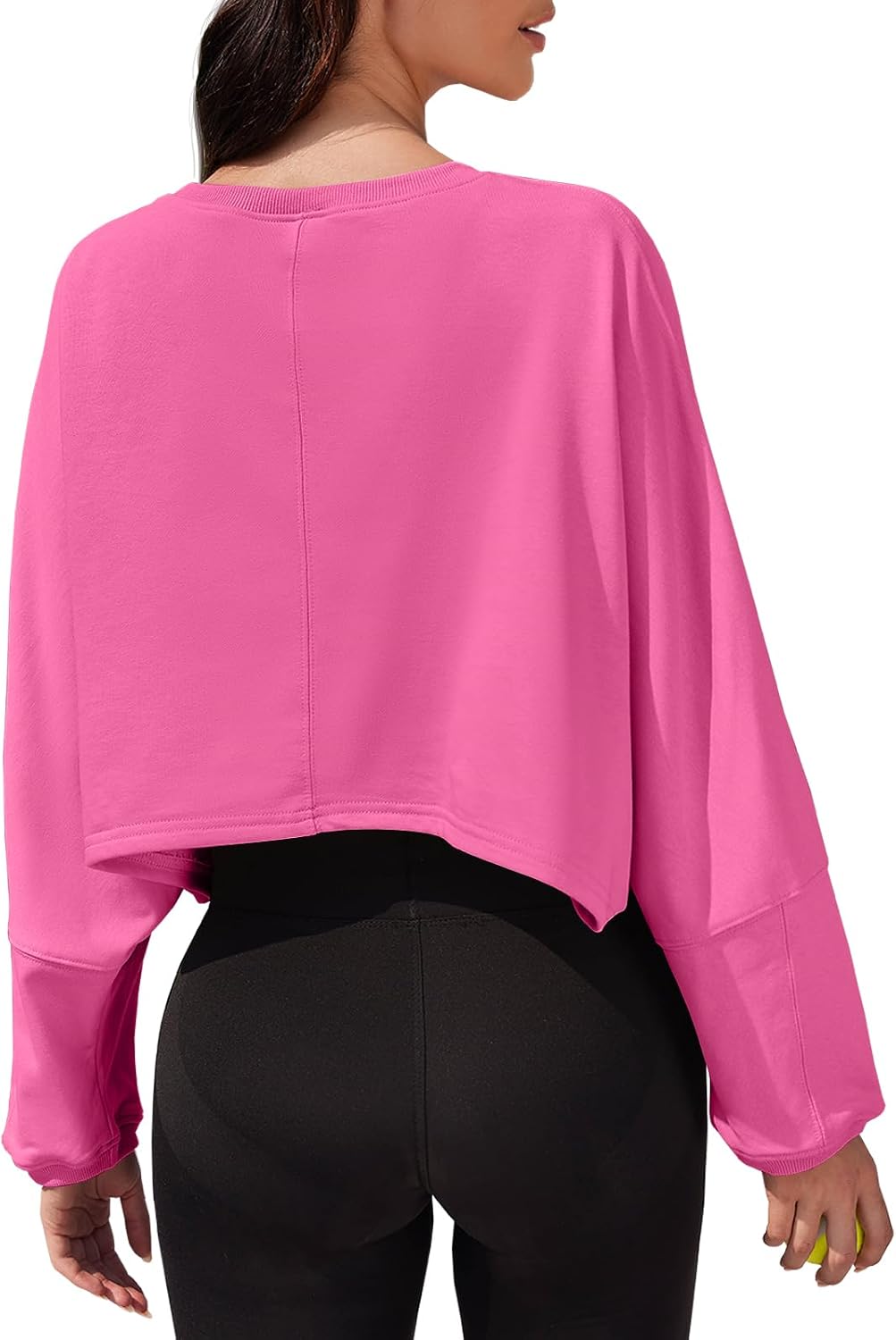 Detalle de Tankaneo Women's Cropped Sweatshirt, Cotton-Polyester Blend