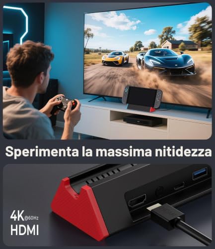 Thumbnail 3 de Antank Dock portatile per Nintendo Switch 2, Switch e OLED con HDMI e USB-A
