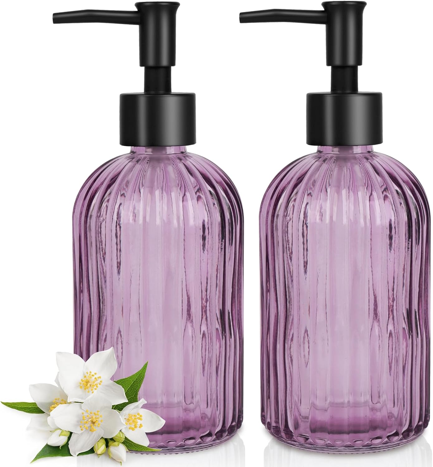 Detalle de Glass Soap Dispenser Set, 400 mL