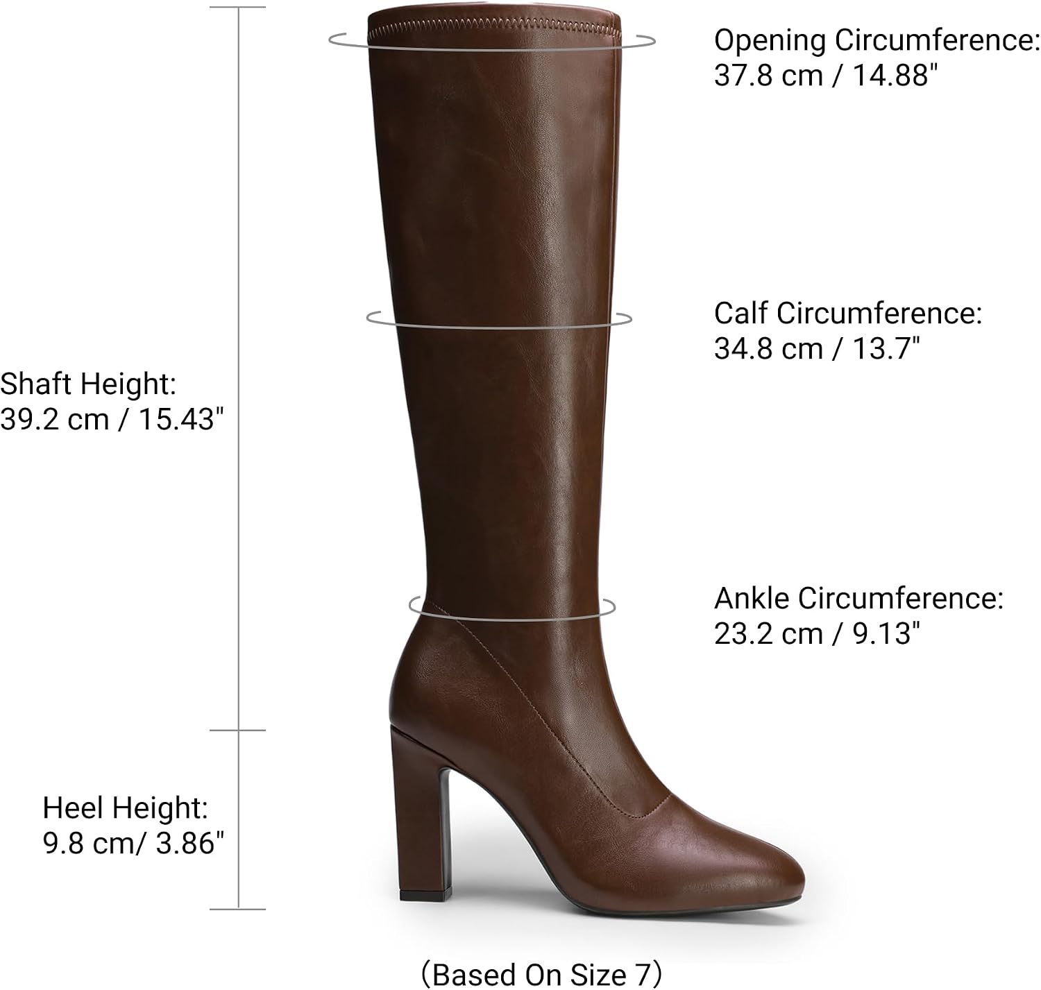 Detalle de DREAM PAIRS Knee-High Boots with 3.86-Inch Heel