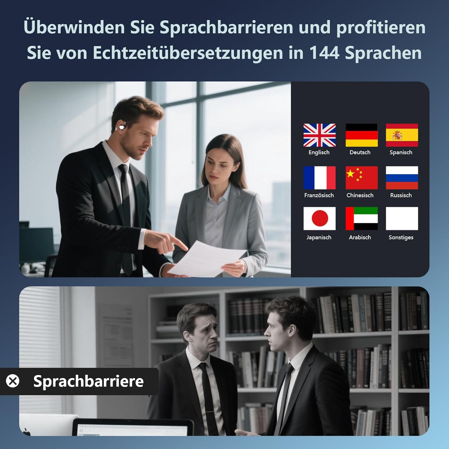 Thumbnail 1 de AI Kopfhörer Übersetzer 144 Sprachen