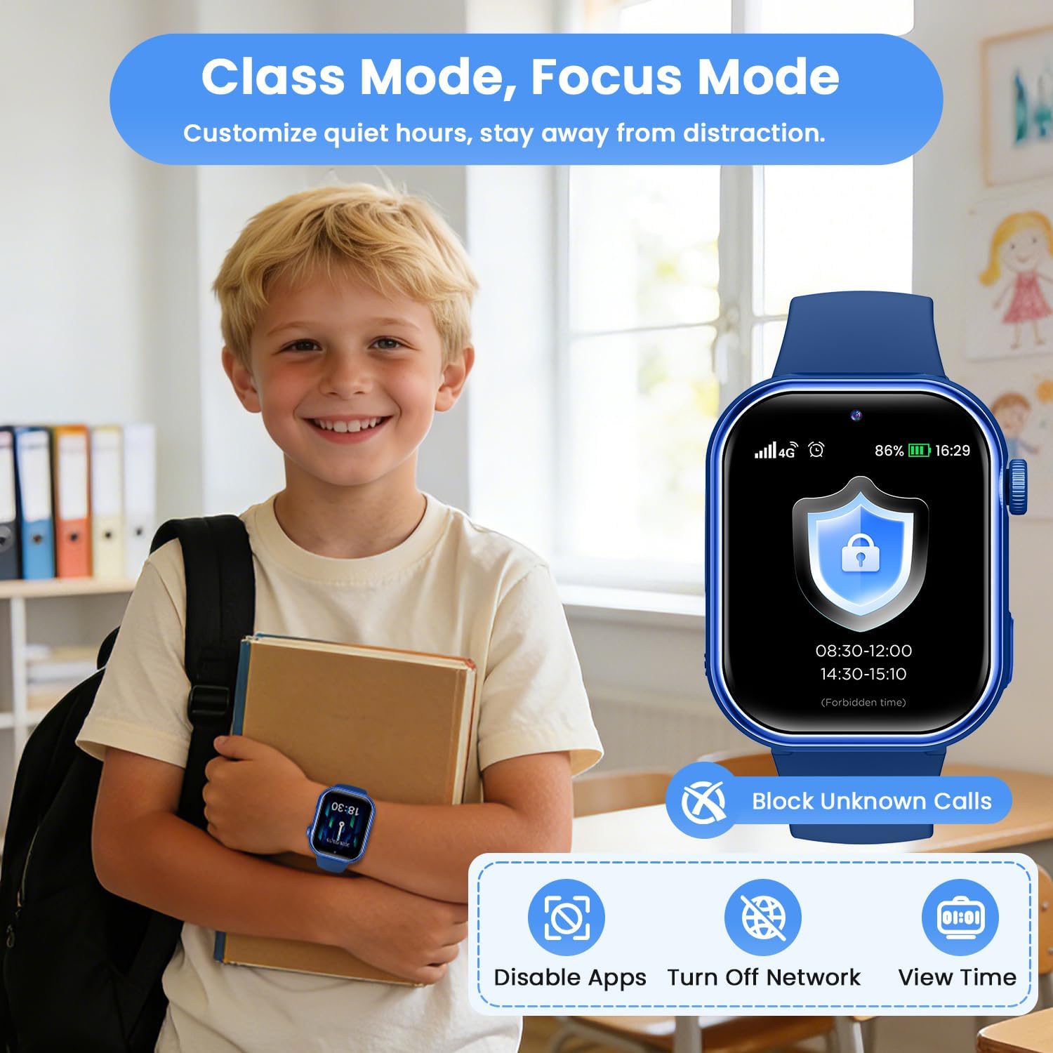 Thumbnail 5 de BANLVS 4G Smartwatch Bambini: GPS, videochiamate, SOS e modalità scuola