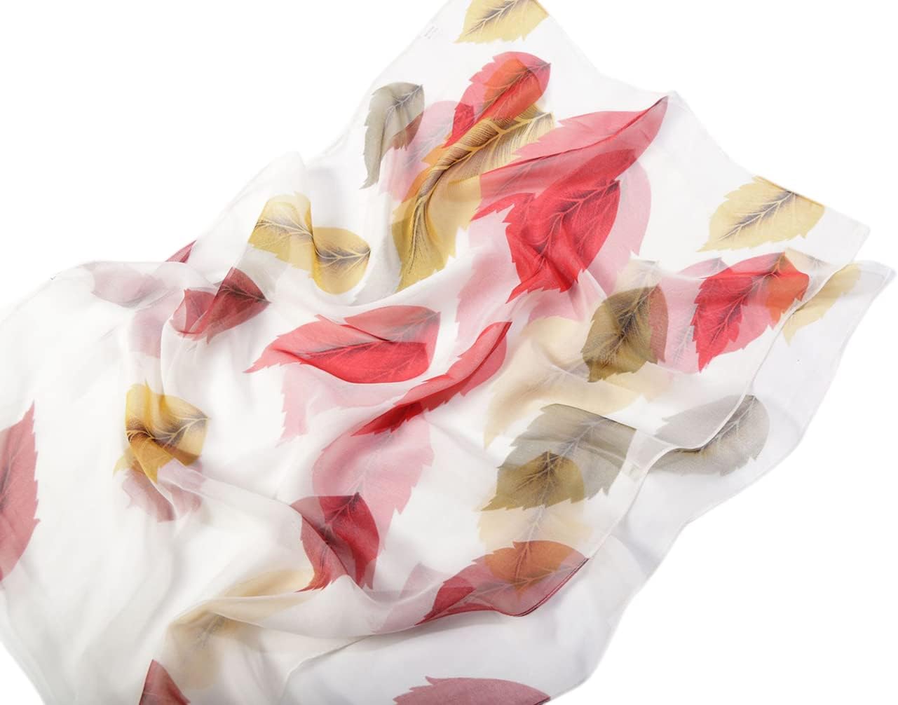 Detalle 2 de FAIRYGATE Georgette Chiffon Schal Damen – Lange Schals mit Blumenmuster, 160 × 50 cm