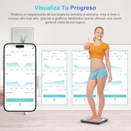 Thumbnail 3 de Healthkeep Bascula Grasa Corporal: Báscula de Baño Wireless con 13 Funciones