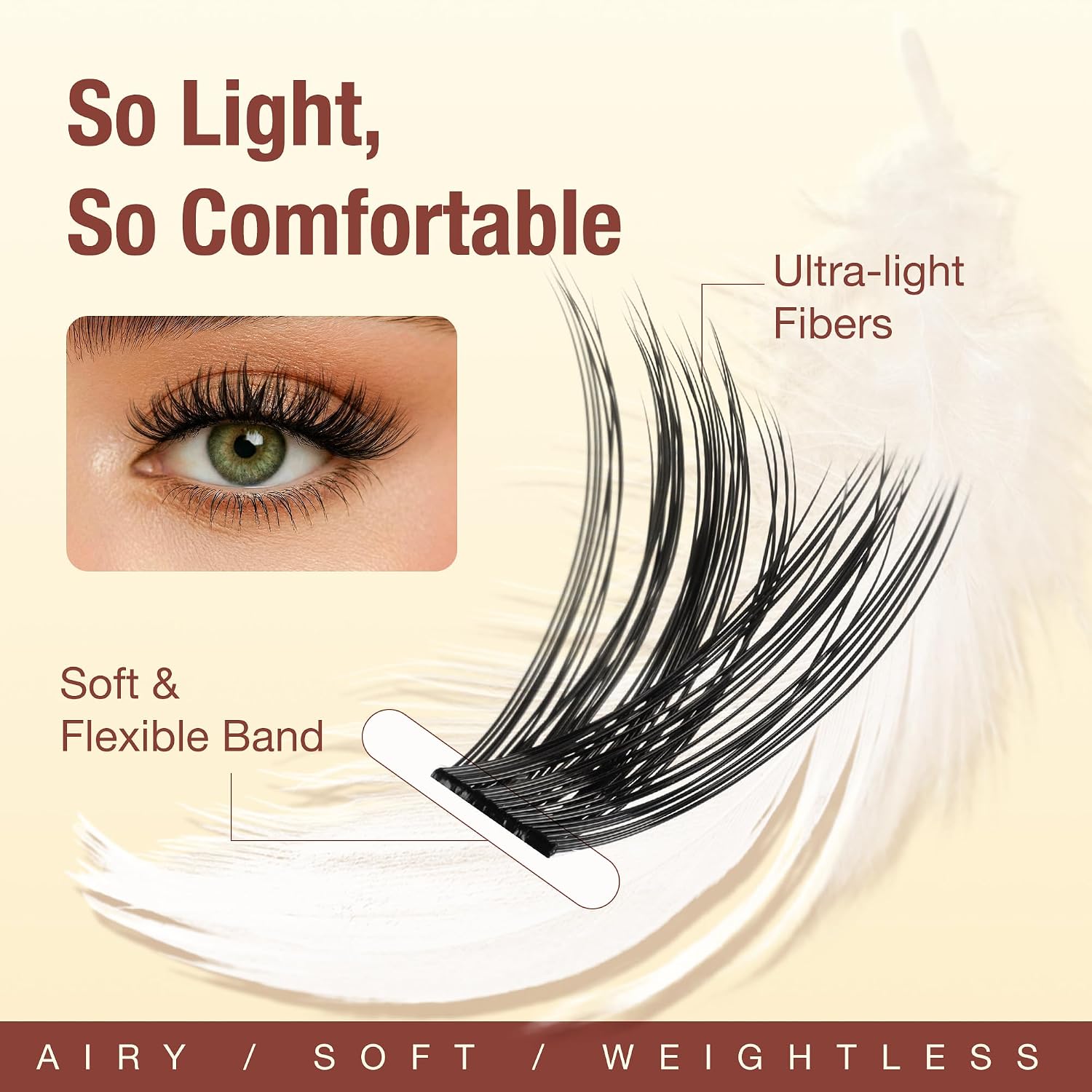 Detalle de Lashview cluster lash kit, 10–16 mm