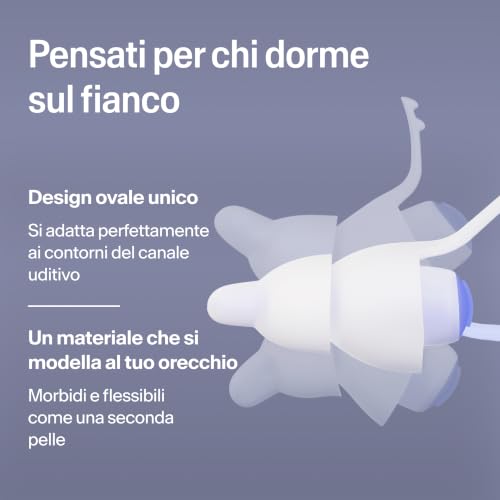 Detalle de Alpine SleepDeep: tappi per le orecchie ultra-morbidi per chi dorme sul fianco