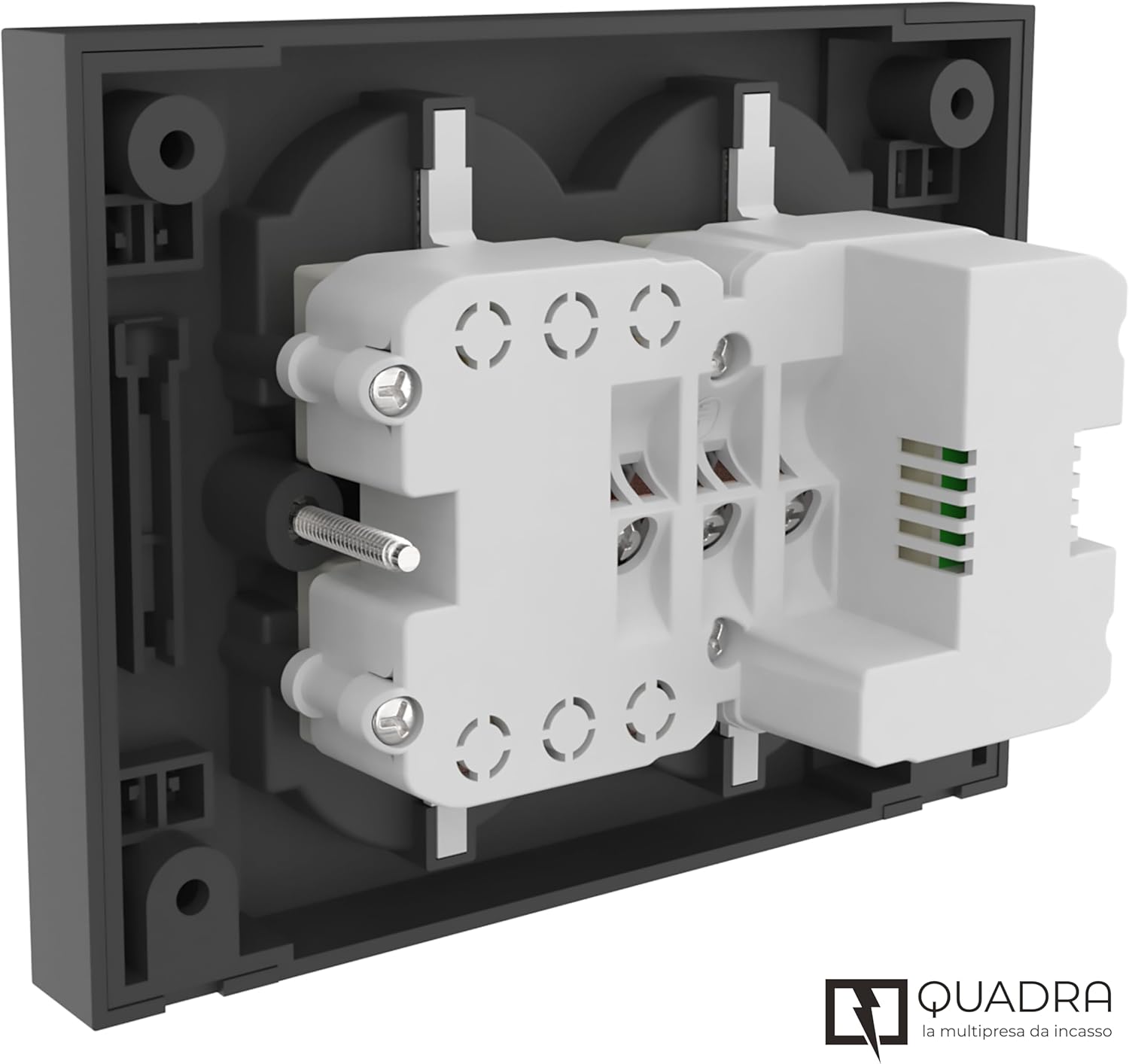 Thumbnail 5 de Electraline 22117 Multipresa da incasso Quadra 4 Posti Universali P40 + 2 USB-C