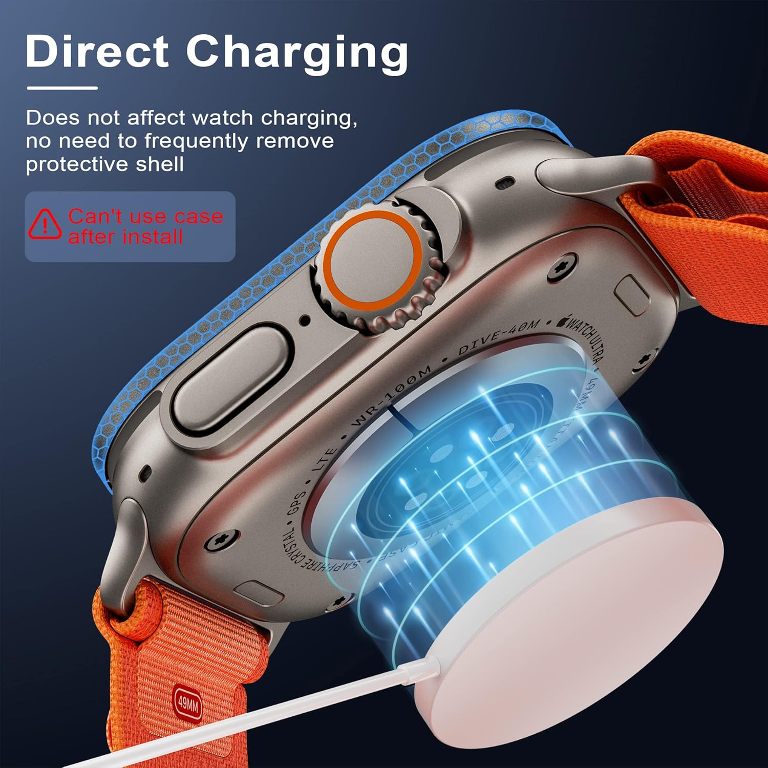 Thumbnail 3 de WSKEN Screen Protector for Apple Watch Ultra 3/2: 49mm 9H Tempered Glass with Titanium Alloy Frame