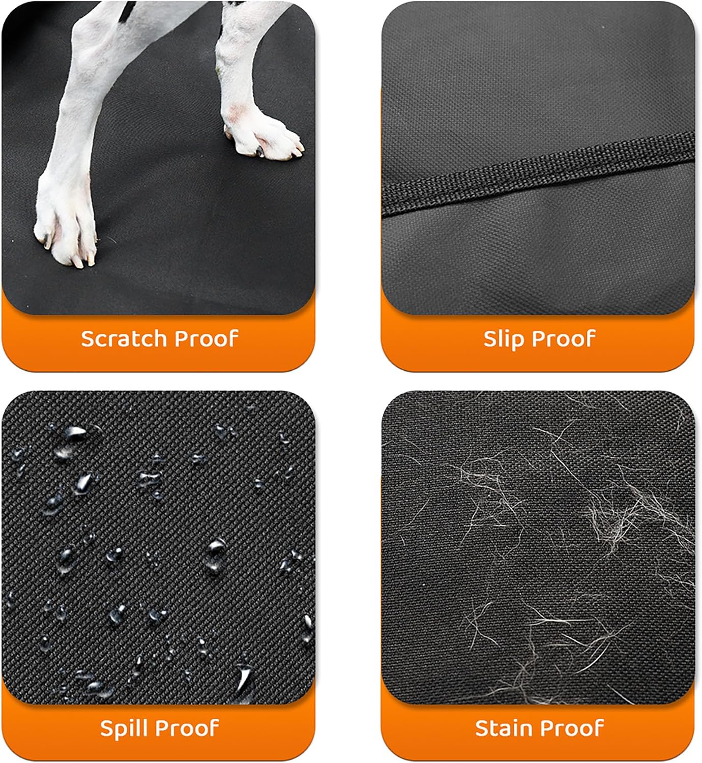 Detalle de KYG Tapis de Coffre Voiture Chien — protection universelle 185 x 115 x 48 cm, imperméable et antidérapant