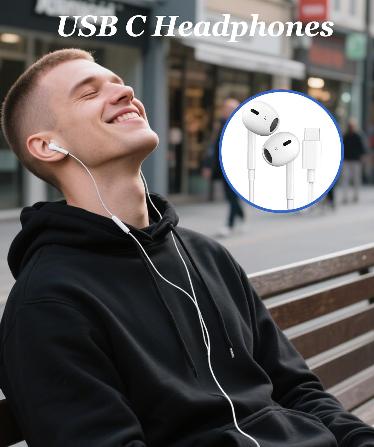 Thumbnail 4 de USB C Headphones for iPhone 17 - 2 Pack Type C Earphones with Built-In Mic and Volume Control