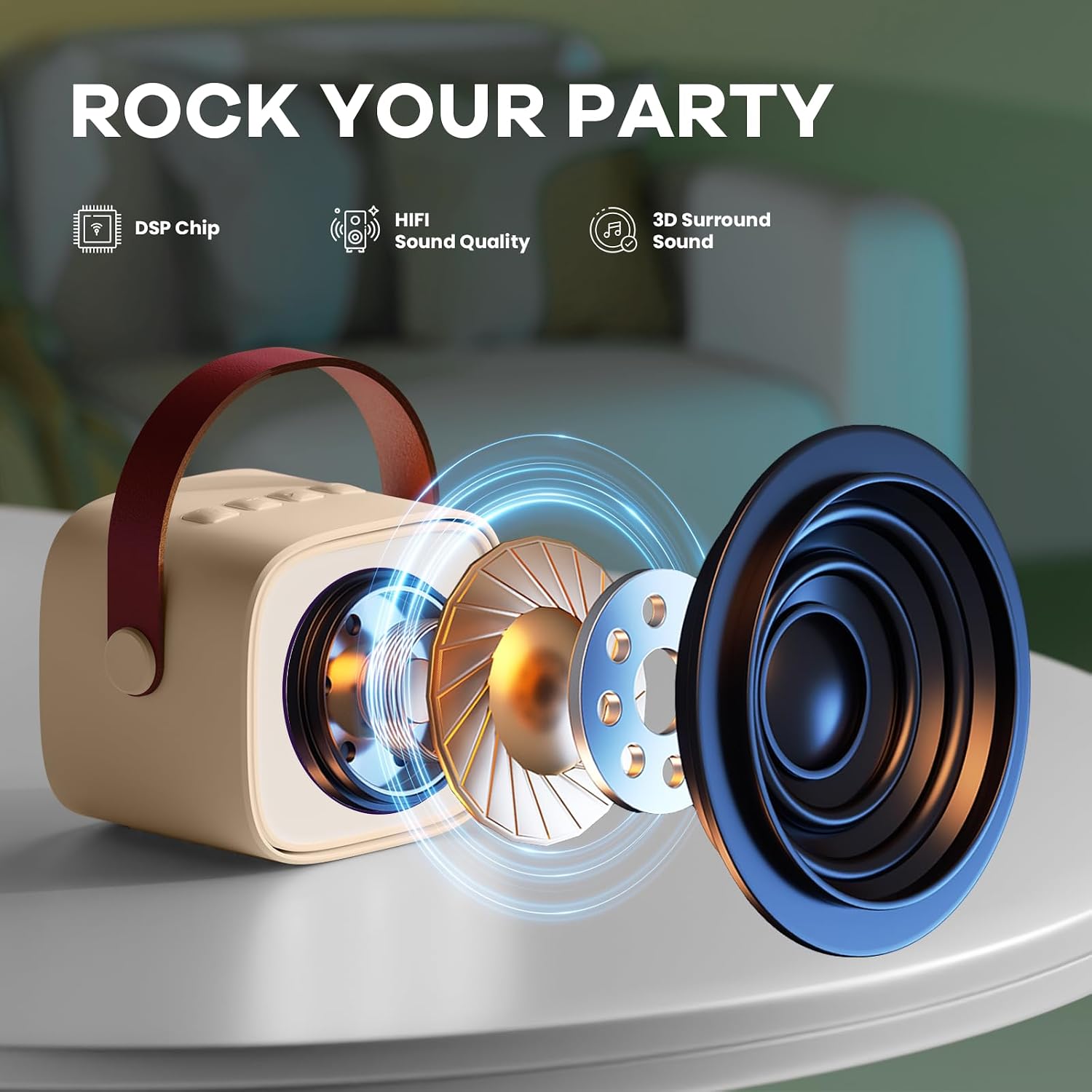 Thumbnail 1 de YLL Mini Karaoke Machine 2 Wireless Mic