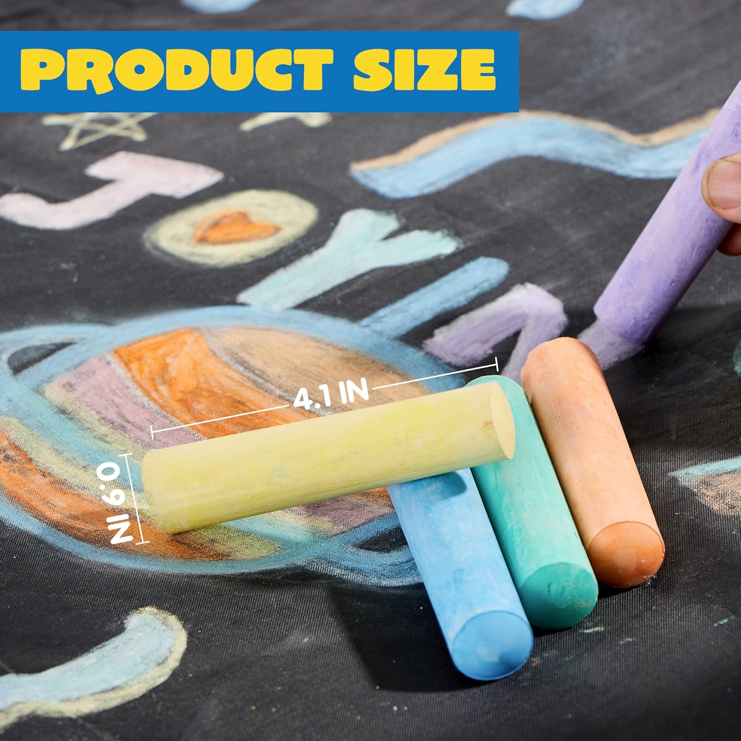 Thumbnail 4 de JOYIN 180-Piece Washable Sidewalk Chalk Set (20 Colors) — Jumbo, Non-Toxic Outdoor Art