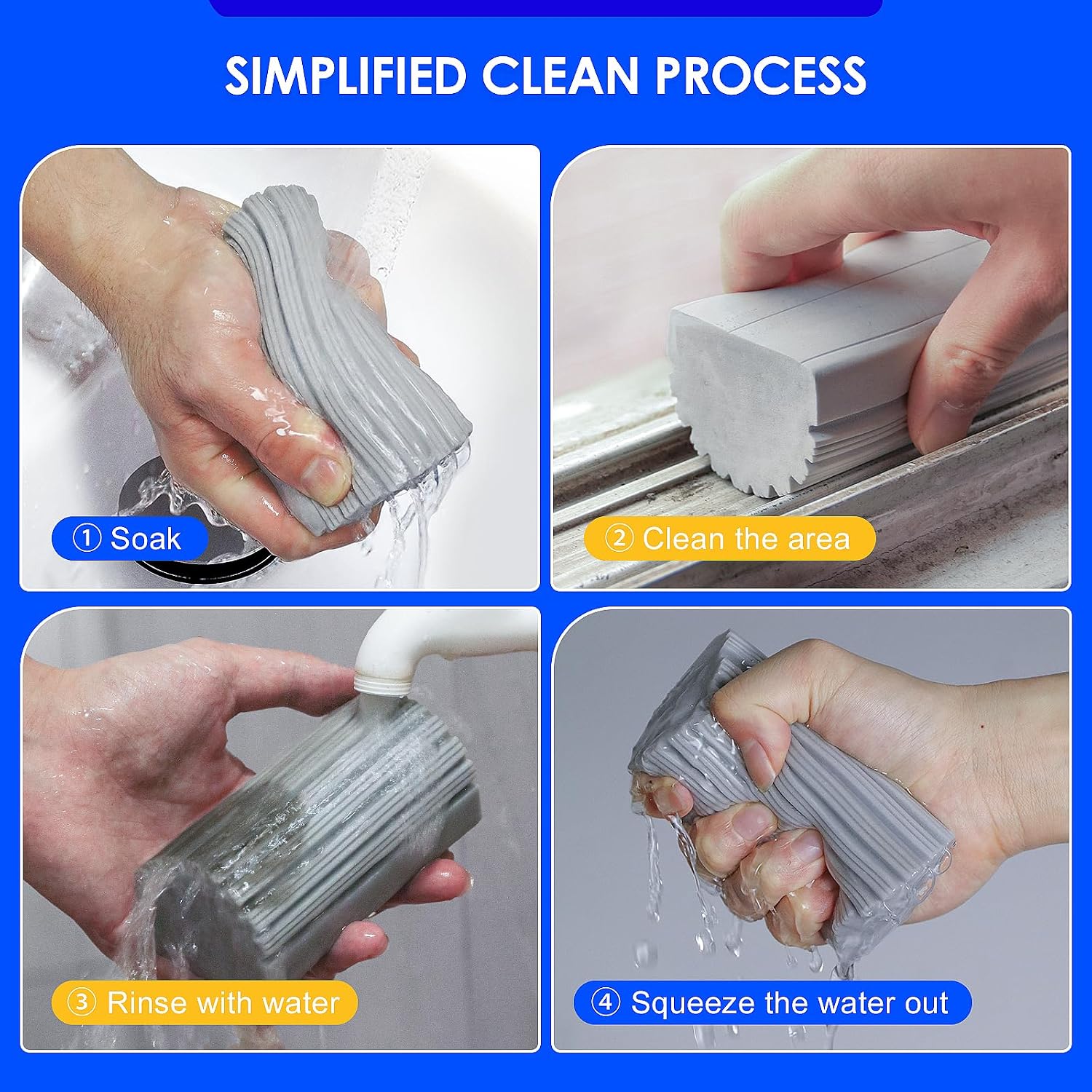 Thumbnail 4 de 6 Pack Damp Clean Duster Sponge 6pcs