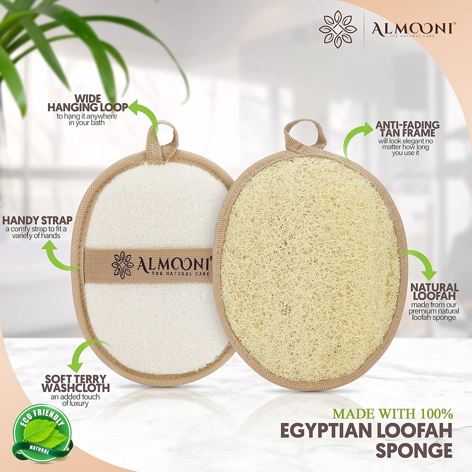 Thumbnail 1 de Almooni Natural Loofah 2-pack