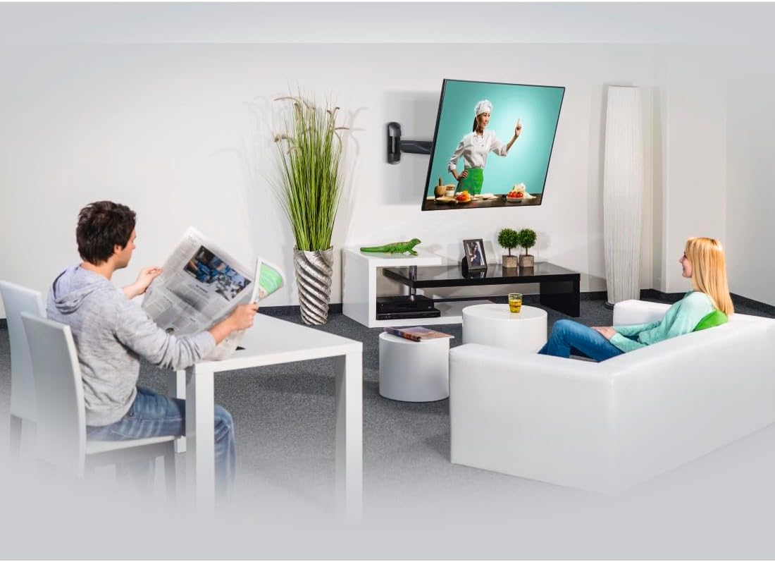 Detalle 2 de Hama schwenkbare & neigbare TV-Wandhalterung für 19–50 Zoll (VESA 75×75 bis 200×200, bis 35 kg), schwarz